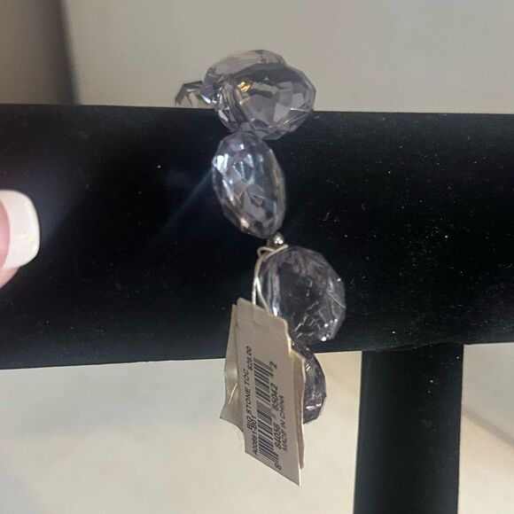 Large Crystal Beaded Stretchy‎ Bracelet - Picture 6 of 13